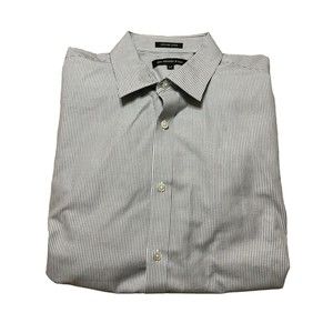 John Varvatos Star‎ USA Mens Sz 16/5 Reg Striped Dress Shirt Superfine Cotton